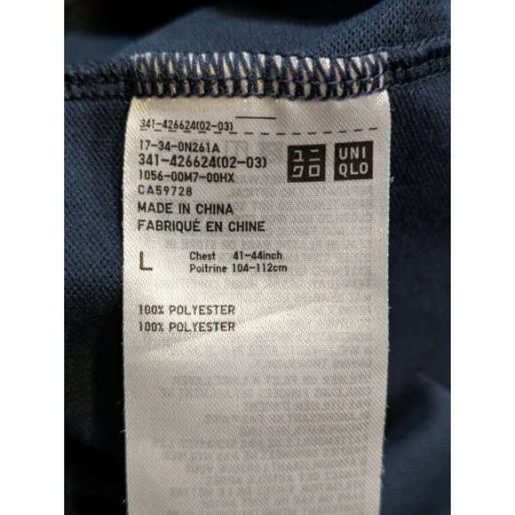 Roger Federer UNIQLO 2020 Australian Open Men's Large Polo Blue Tennis Logo - Picture 2 of 7